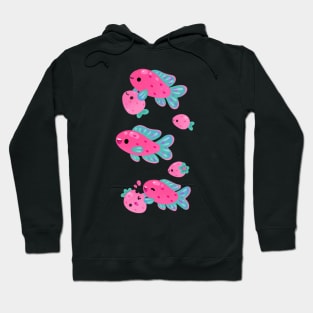 Strawberry peacock cichlid Hoodie